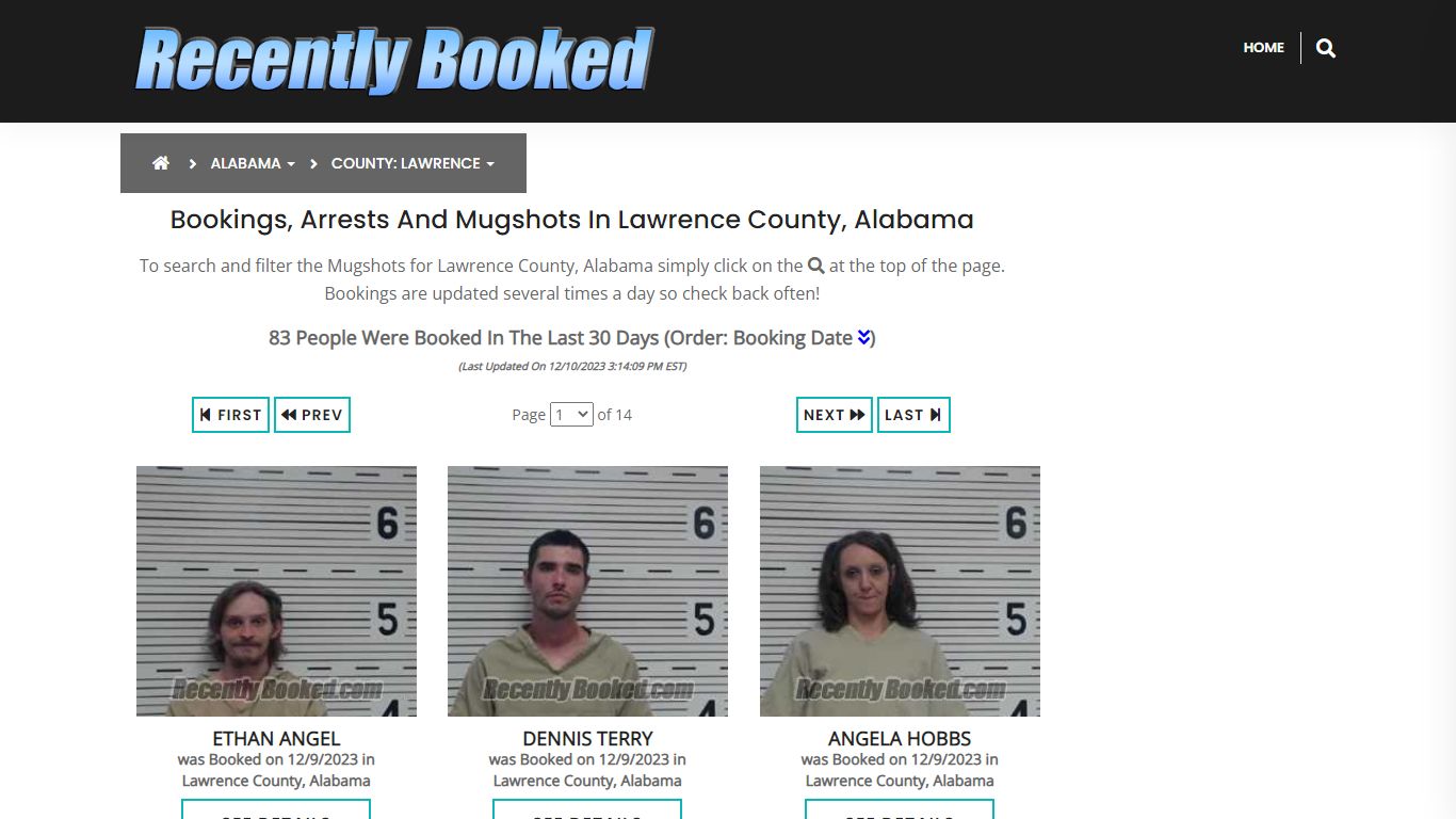 Bookings, Arrests and Mugshots in Lawrence County, Alabama