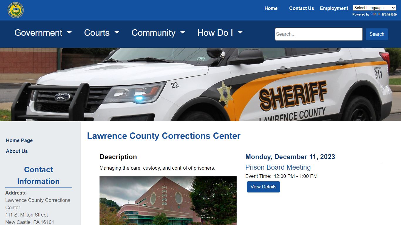 Lawrence County PA - Corrections